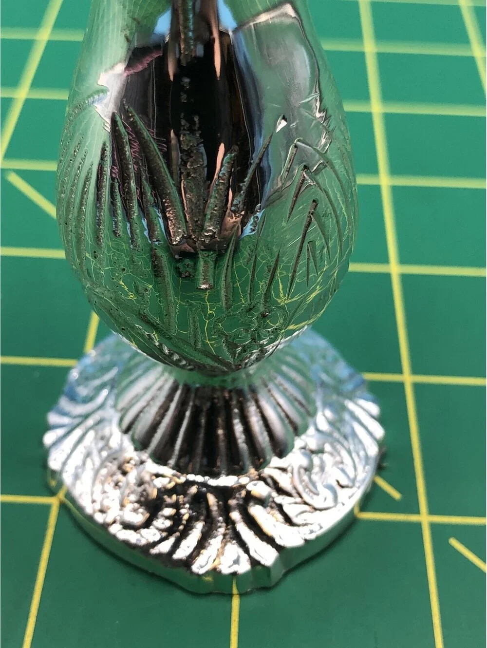Two's Company Metal Bud Vase Silver Trumpet Floral Small Decorative Home Decor